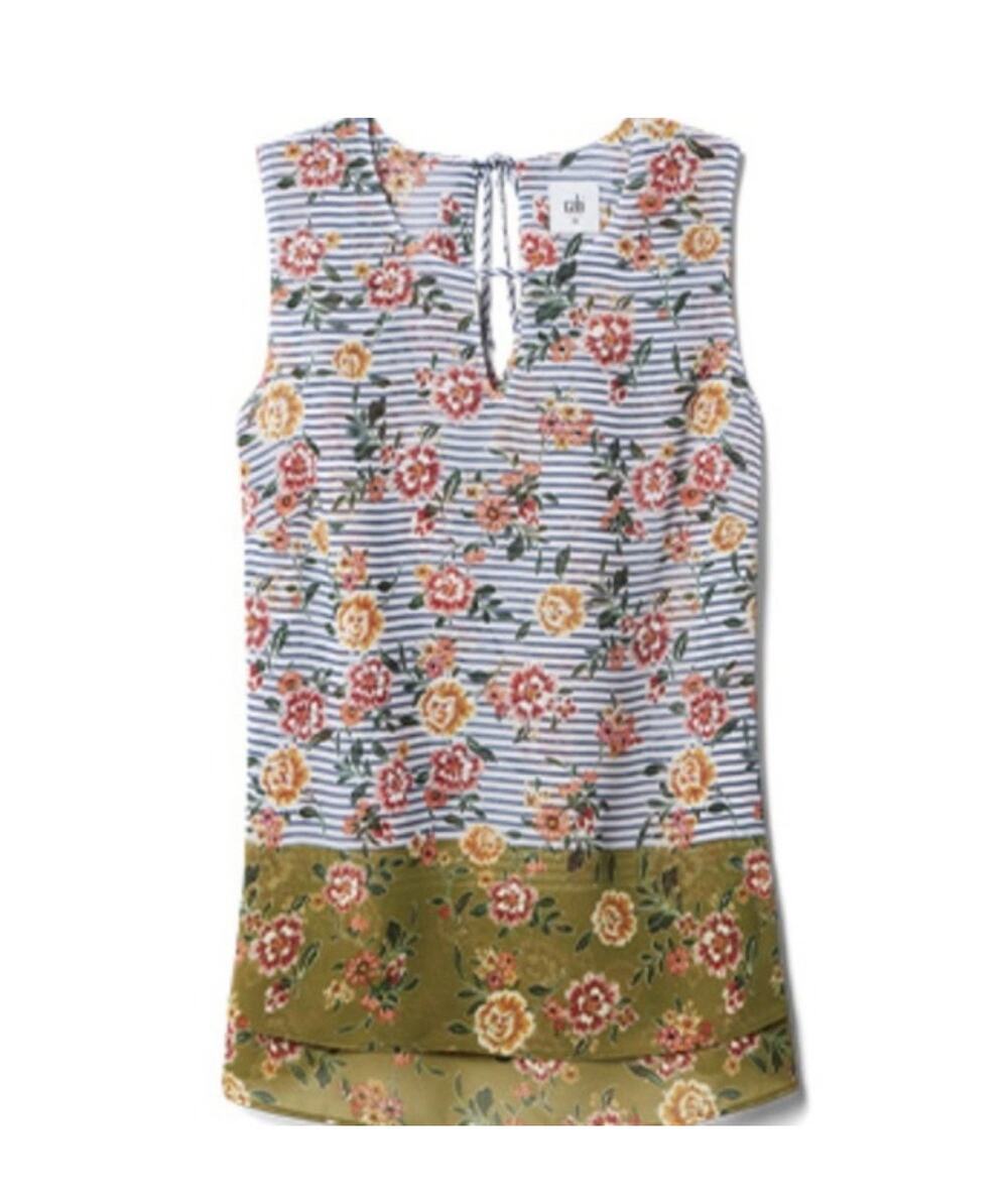 Cabi 5354 Penelope floral top size S sleeveless